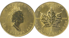 Canadian Gold Maple Leaf -20 $