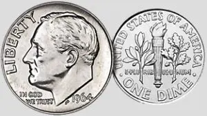 1964 silver coin